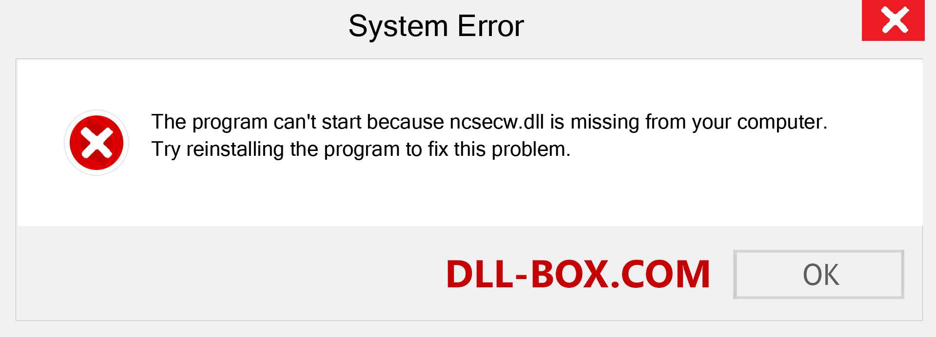  ncsecw.dll file is missing?. Download for Windows 7, 8, 10 - Fix  ncsecw dll Missing Error on Windows, photos, images
